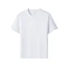 Camiseta de Manga Curta de Algodão Puro Pesado para Homens, Camiseta Base Espessa e Não Transparente de 230g, Top Unissex de Verão com Gola Redonda, Camiseta Tendência Atacado