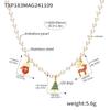 Omega Europeu e Americano Aço Inoxidável Árvore de Natal Luvas Veado Auspicioso Contas Colar Pulseira Fofo Desenho Animado terno Presente