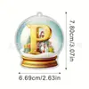 Letra Bola de Cristal Amarilla Acrílico Colgante para Coche Decoración de Árbol de Navidad Decoración del Hogar Espejo Retrovisor