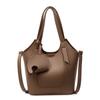 Bolsa de Mano Casual Simple de Color Sólido con Patrón de Lichi, Best Seller de Primavera y Verano, Versátil para el Trabajo, Estilo Coreano, Bolso Cruzado de Moda para Mujer