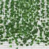 Planta trepadora de ratán transfronteriza Flores artificiales Planta de hojas de rábano verde Decoración de techo de planta Flor Planta verde Enredadera Trepadora al por mayor