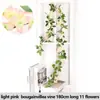 Enredadera artificial de buganvilia para decoración de escaparates, paisajismo con árboles artificiales, plantas artificiales trepadoras para ocultar tuberías de aire acondicionado