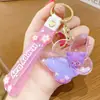 Llavero Lindo de Dibujos Animados Creativo de Arena Líquida Lindo Llavero de Caramelo de Cristal Llavero Colgante para Bolso de Coche