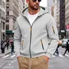 Sudadera con capucha y cremallera para hombre, de estilo casual deportivo y holgado, para otoño e invierno, apta para exportación