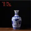 Vaso Pequeno de Porcelana Azul e Branca Transfronteiriço Ornamento Cerâmico Vaso de Flores Mini Hidropônico Arranjo de Flores Retrô Recipiente para Flores da Cerimônia do Chá