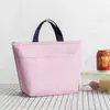 Bolsa de Almuerzo Impermeable Engrosada Nueva 300D Bolsa Térmica Bolsa de Mano de Tela Oxford Bolsa de Picnic Bolsa de Almuerzo Color Sólido
