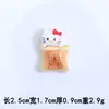Biscoito de urso de imitação desenho animado feito à mão DIY cola de creme capa de celular acessórios para sapatos com furo grampo de cabelo atacado