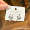 Agulha de Prata S925 Moda Coreana Nova Flor Pérola Estilo Igual Xiaohongshu Brincos Simples Elegantes de Nicho