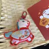 Llavero de Felpa de Caballo de Moda Estilo Chino Creativo, Accesorio de Broche de Muñeco de Felpa de Buena Suerte, Accesorio de Regalo de Año Nuevo