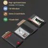 Bestseller de Amazon Cartera para Hombre Caja Metálica Plegable para Tarjetas Antimanética Antirrobo Caja de Aluminio Cepillado Personalización de Cartera para Hombre