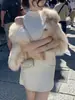 Falda de Punto de Segunda Mano Estilo de Alta Gama con Bolsillos y Hebilla Dorada para Mujer, Falda Recta Versátil para Otoño e Invierno para el Trabajo