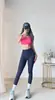 Calça de Yoga para Primavera e Outono Secagem Rápida Cintura Alta Sem Costura Leggings de Yoga Malha para Treino Esportivo Calça Cropped