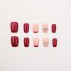 Hot Diamond Rojo Sueño Elegante Manicura Francesa Superior Suave 30 Piezas Armadura Desmontable Usable
