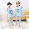 Pijama Infantil para Primavera, Outono e Inverno, Algodão Puro, Roupa Íntima para Meninos e Meninas, Roupas de Outono e Conjuntos de Calça Longa para Meninos, Roupas de Casa Infantis de Manga Longa