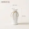 Vaso de Flor de Estilo Cream Nordic para Sala de Estar com Listras Verticais Brancas Decoração de Arranjo de Flores Vaso de Plástico Moderno Simples
