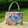 Nuevo bolso de lona de seda dorada con bordado de doble cara, estilo étnico, informal, de gran valor, para mujer.