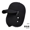 Gorro de invierno para hombres de mediana edad y mayores, cálido y aislado, forrado de felpa y engrosado, a prueba de viento, con protección para las orejas, gorra de pico de pato