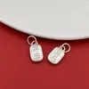 Colgante de plata de ley 999 de paz y alegría, pulsera de cordón trenzado DIY hecha a mano, materiales de accesorios de plata para atraer la fortuna