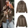 Fábrica de Ropa para Mujer Transfronteriza Venta al por Mayor 2026 AliExpress Más Vendido Chaqueta Abrigo con Cuello de Piel Desmontable