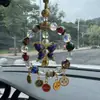 Cinza de Incenso Folha de Ouro Esmaltada Contas Cristal Canção Brocado Borboleta Cinco Caminhos para a Riqueza Deus Ponto Turístico Templo Carro Enfeite Pendente Enfeite de Bolsa