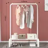 Secador de ropa simple, secador de ropa plegable de un solo poste para interiores, estante de almacenamiento para dormitorio y hogar, perchero