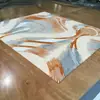 Arte abstracto moderno, patrón estilizado, alfombra hecha a medida para salas de estar de villas, habitaciones modelo de hotel, alfombra color gunmetal hecha a mano