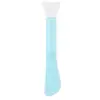 Brocha de silicona de doble cabezal y doble propósito con cuchara para aplicar mascarilla de barro, brocha facial en forma de abanico para ácido de frutas, herramienta de maquillaje de belleza