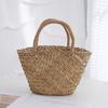 Bolso tejido a mano de hierba Mitsubishi natural bolso de paja bolso de mano simple bolso de mano bolsa de canasta de verduras diy para mujeres
