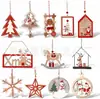 Directo de Fábrica Árbol de Navidad Festivo Colgante Pequeño Luz LED Madera Decoración del Hogar Artesanía Regalo