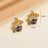 Pingente de Liga Metálica com Esmalte de Margarida e Abelha Estilo Misto Acessórios para Joias DIY Pingente para Bolsa Chaveiro Materiais