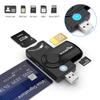 Lector de Tarjetas Inteligentes IC para Declaración de Impuestos Usb2.0, Lector de Tarjetas Múltiple SD TF Esim, Fabricante Transfronterizo, Venta al por Mayor