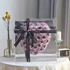 Caixa de Presente com Espelho de Rosa em Formato de Coração e Flor Eterna, Presente de Dia dos Namorados para Namorada, Melhor Amiga, Esposa, Presente de Aniversário