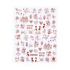 Suministro transfronterizo pegatinas de uñas ins populares rojo dorado negro adhesivas pegatinas de uñas en forma de corazón animal rosa vid uña
