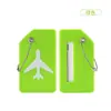 Etiqueta de equipaje de avión de silicona transfronteriza tarjeta de check-in de equipaje colgante multicolor etiqueta de bolsa con cordón tarjeta de embarque al por mayor