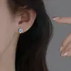 Novos Brincos de Pedra Olho de Gato Lua Estrela Design de Nicho Brincos Femininos Leve Luxo Brincos Versáteis Venda por Atacado ao Vivo