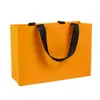 Bolsas Tote de Cor Sólida com Logo para Impressão, Sacolas de Papel Kraft, Sacolas Promocionais de Presente de Natal, Sacolas de Compras para Lojas de Roupas, Sacolas de Presente
