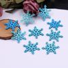 Decoração de Natal 4cm Pó Dourado Peça Floco de Neve Acessórios de Cabelo Frozen Material Grampo de Cabelo Acessórios de Decoração de Joias Floco de Neve