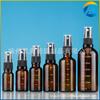 Atacado 10ml-100ml com frasco de spray de escala Frasco de loção de vidro marrom escuro emulsão de água spray sub-frasco