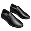 Zapatos de Cuero para Hombre de Otoño, Zapatos Planos Casuales, Zapatos Slip-On para Hombre de Superficie Suave, Business Casual, Transpirables, Ligeros