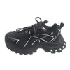 Zapatos de papá de suela gruesa de estilo funcional para mujer, nueva colección otoño 2026, cómodos zapatos casuales de malla transpirable con cordones, zapatillas que aumentan la altura