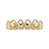 Acessórios de Dente de Ouro Vazado em Forma de Coração Espelhado Transfronteiriço Moda Zircônia para Mulheres, Carnaval de Natal da Amazon Versáteis Ornamentos Dentários