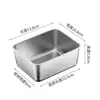 Plato de acompañamiento rectangular de acero inoxidable espesado de fábrica, plato de buffet universal para pescado al vapor, plato de arroz al vapor en stock
