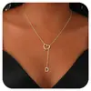 Amazon Transfronterizo Nuevo Diseño Collar con Colgante de Corazón 26 Letras Colgante de Circonita Collar Joyería de Moda Regalo Femenino