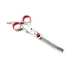 Tijeras de Peluquería Rojas de 6.0 pulgadas con Tornillo, Tijeras Rectas, Tijeras Entresacar, Tijeras para Flequillo, Set de Tijeras Entresacar, Set de Tijeras de Peluquería en Stock