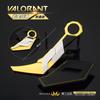 Varo Accesorios para Videojuegos Morado Dorado Frenesí Cuchillo Garra Estuche Plegable de Cuero Versión Modelo de Arma Artesanía Totalmente Metálica