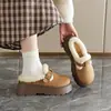 Zapatillas de Casa de Felpa Cerradas Talla Grande Zapatos de Algodón para Mujer Estilo Nuevo 2026 Para Usar Afuera Suela Gruesa Para Mujeres Embarazadas Pies Anchos y Gruesos Calidez Birken Algodón