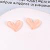 Estilo Coreano Brillo Fino Hielo Transparente Corazón de Durazno Torcido Resina Accesorios Parche Horquilla Adorno para la Cabeza Aretes Funda para Teléfono Móvil DIY Joyería Venta al Mayoreo