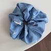 Diadema de Tela Vaquera Lavada Vintage Aro para la Parte Superior Alta de la Cabeza Lazo Simple de Puntos Polka Accesorios para el Cabello para Salir
