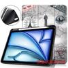 Adequado para 2024 Apple iPadAir11 Capa Protetora Dobrável Pintada Slot para Caneta TPU Air6 Capa Protetora Plana 11 Polegadas