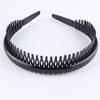 Cabelo Preso Faixa Esportiva Masculina Plástico Simples Onda Parte de Trás da Cabeça Preto Denteado Placa Leve Acessórios para Pelos Faciais Femininos